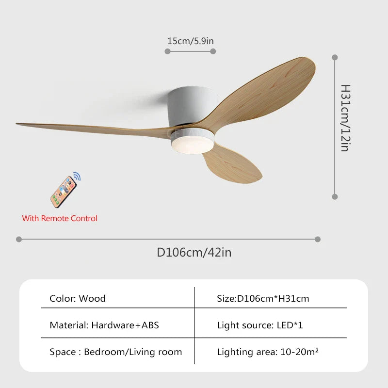 Nordic led loftsventilatorlampe