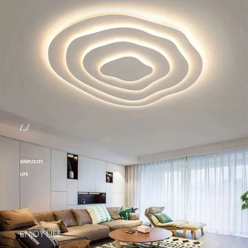 Minimalistisk irregulær rund loftslampe led-lampe i speciel form